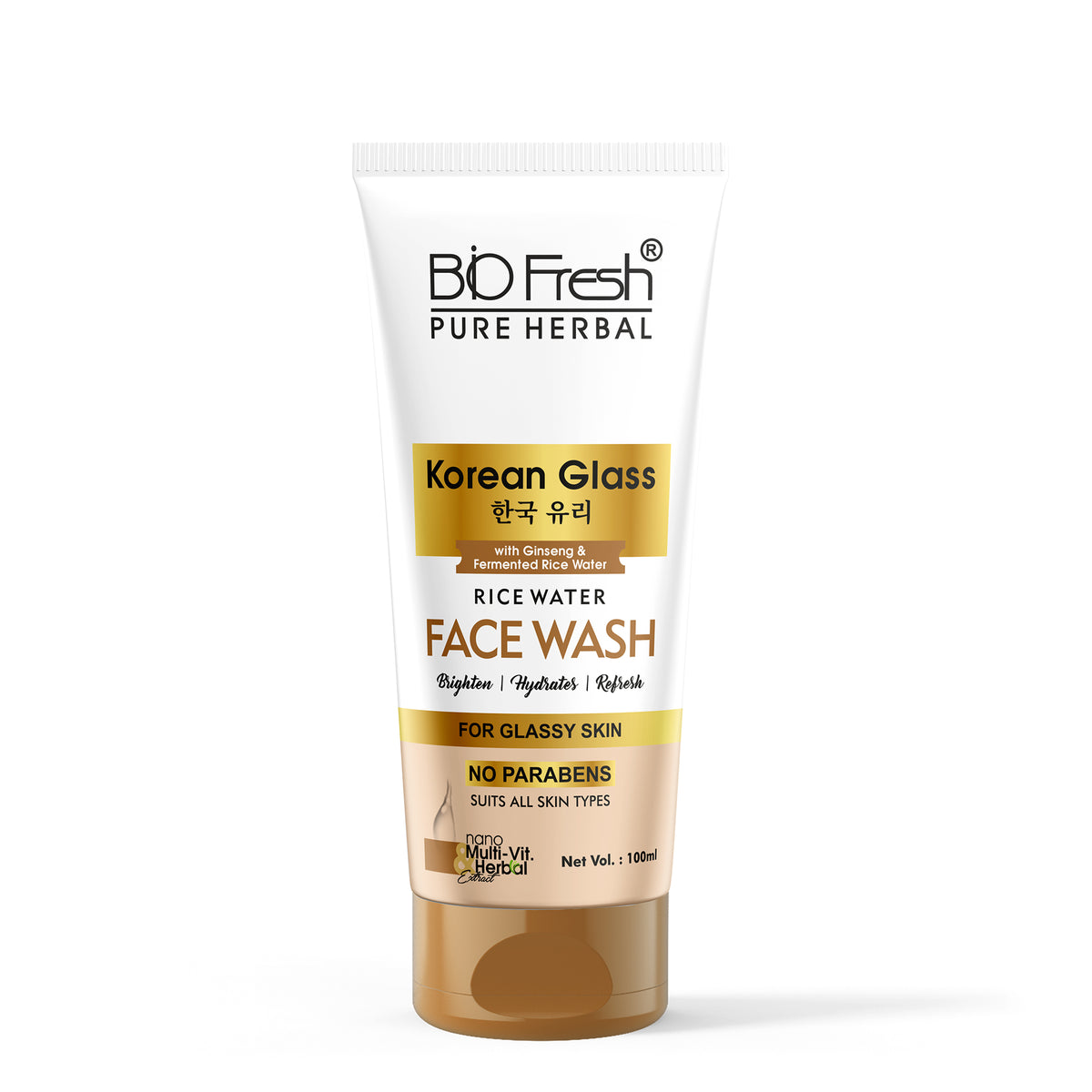 Bio Fresh Pure Herbal — Korean Glass Rice Water Face Wash