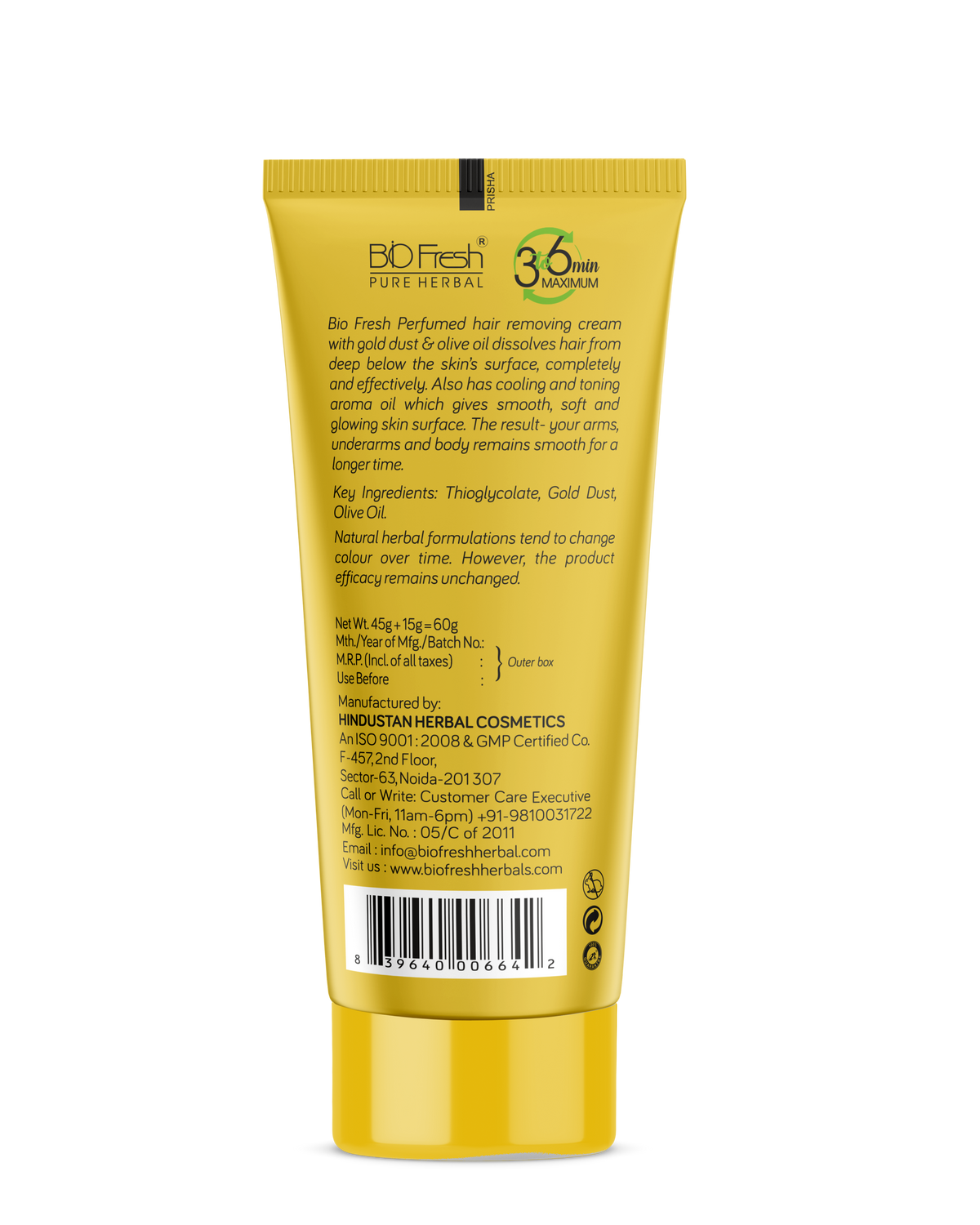 Gold Hair Removal Cream