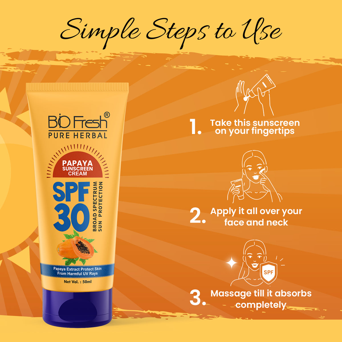 PAPAYA SPF 30 SUNSCREEN ☀️🍊